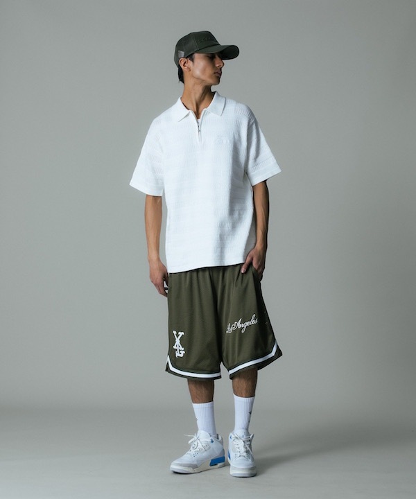 XLARGE �������ȥ�顼�� STRIPED KNIT POLO SHIRT