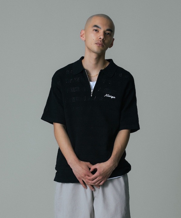 XLARGE �������ȥ�顼�� STRIPED KNIT POLO SHIRT