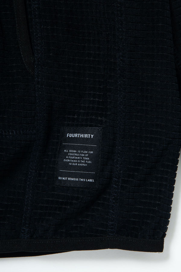 430 fourthirty �ե��������ƥ� L/S GRID THERMAL HOODY