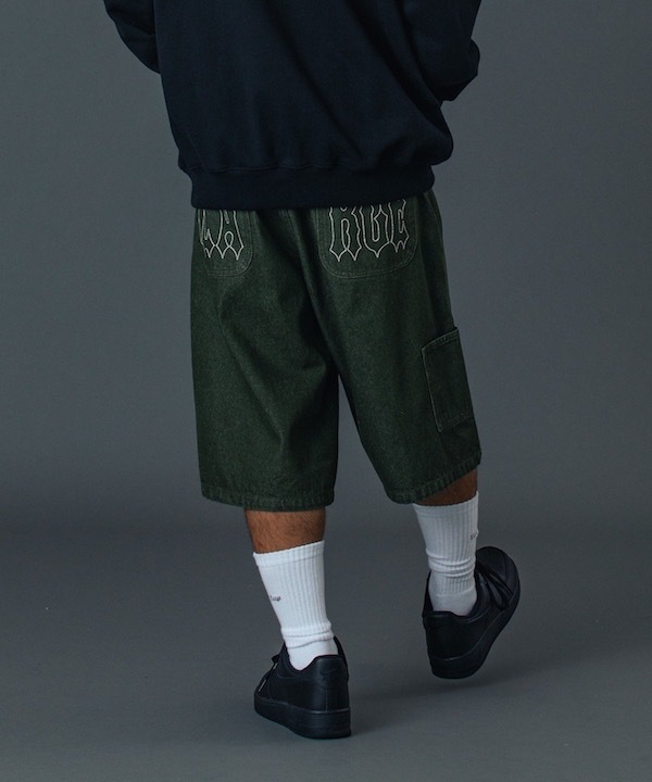 XLARGE �������ȥ�顼�� STITCHED LOGO DENIM SHORTS