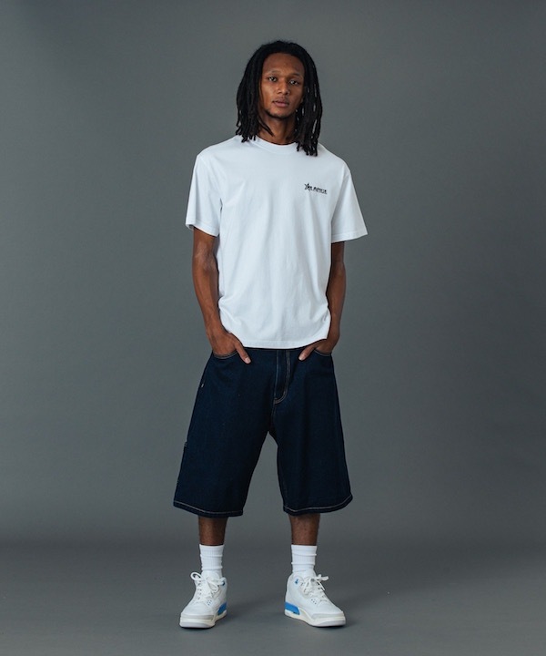 XLARGE �������ȥ�顼�� STITCHED LOGO DENIM SHORTS