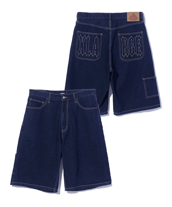 XLARGE �������ȥ�顼�� STITCHED LOGO DENIM SHORTS