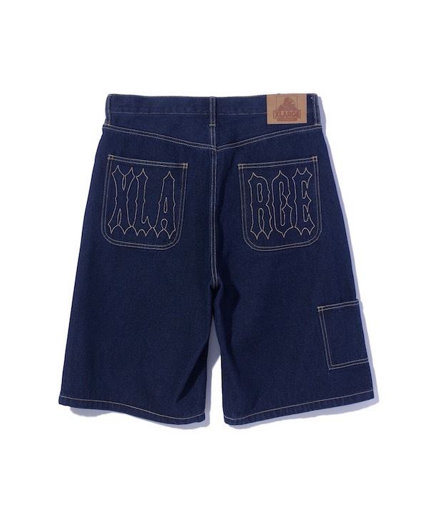 XLARGE �������ȥ�顼�� STITCHED LOGO DENIM SHORTS