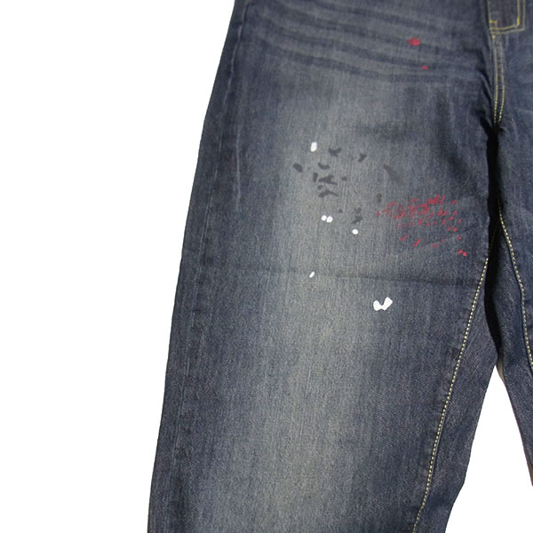 WHATZIS ��åȥ��� LOOSE FIT PAINT DENIM