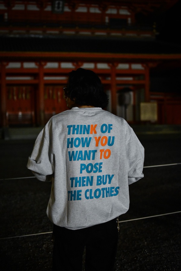 XLARGE �������ȥ�顼�� KYOTO LTD MESSAGE CREWNECK SWEAT