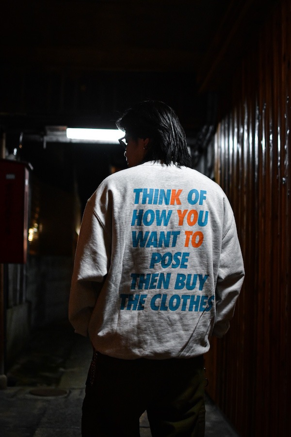 XLARGE �������ȥ�顼�� KYOTO LTD MESSAGE CREWNECK SWEAT