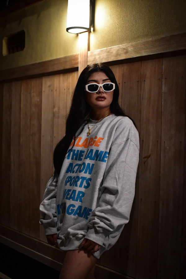 XLARGE �������ȥ�顼�� KYOTO LTD MESSAGE CREWNECK SWEAT