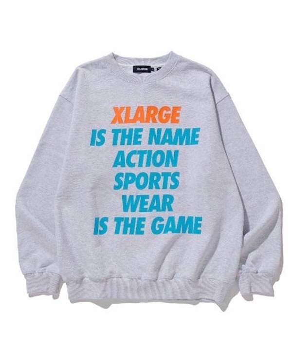 XLARGE �������ȥ�顼�� KYOTO LTD MESSAGE CREWNECK SWEAT