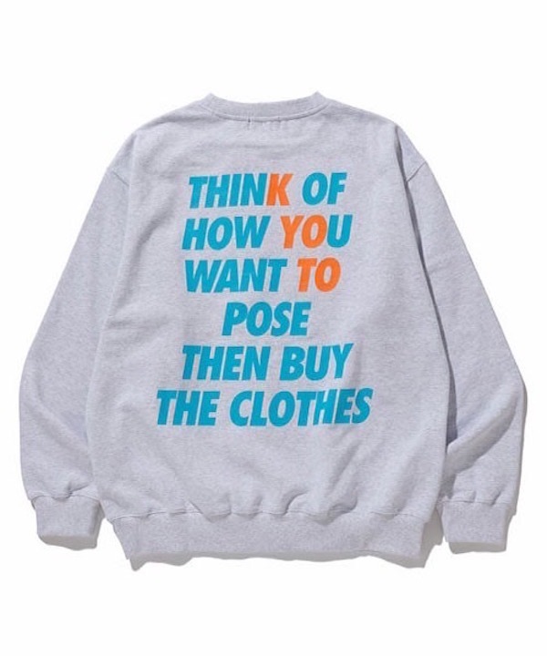 XLARGE �������ȥ�顼�� KYOTO LTD MESSAGE CREWNECK SWEAT