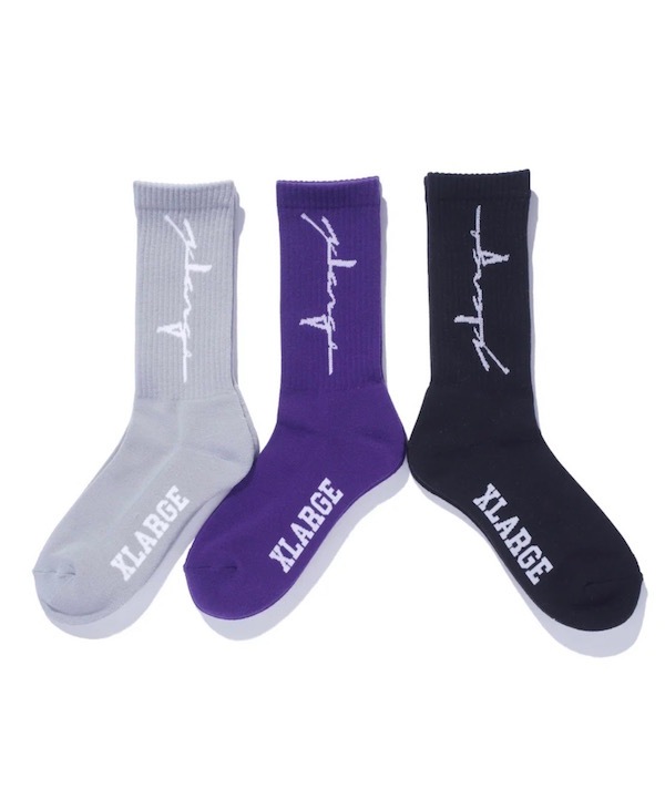 XLARGE �������ȥ�顼�� DISTORTION LOGO SOCKS
