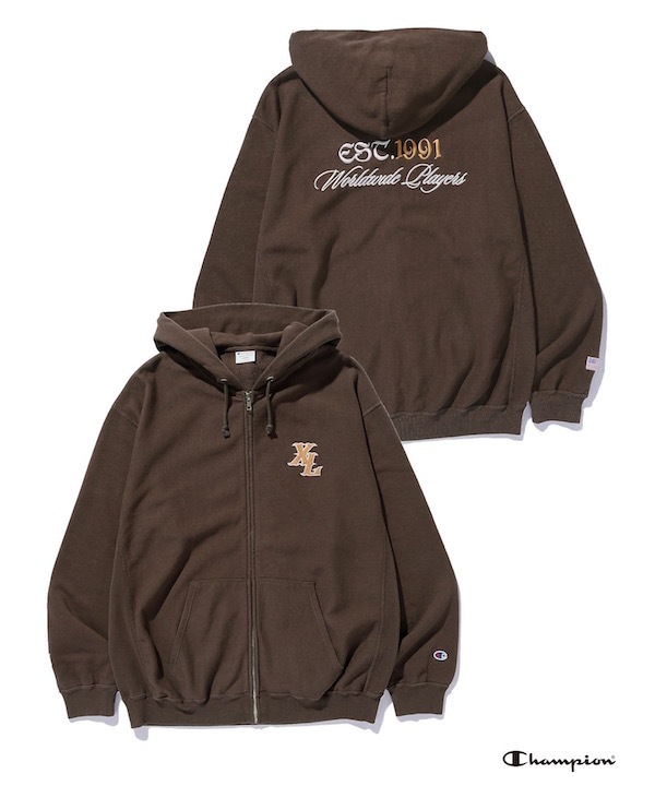 XLARGE �������ȥ�顼�� XLARGE x Champion ZIPUP HOODED SWEATSHIRT