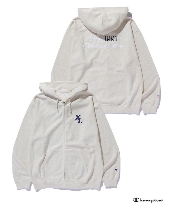 XLARGE �������ȥ�顼�� XLARGE x Champion ZIPUP HOODED SWEATSHIRT