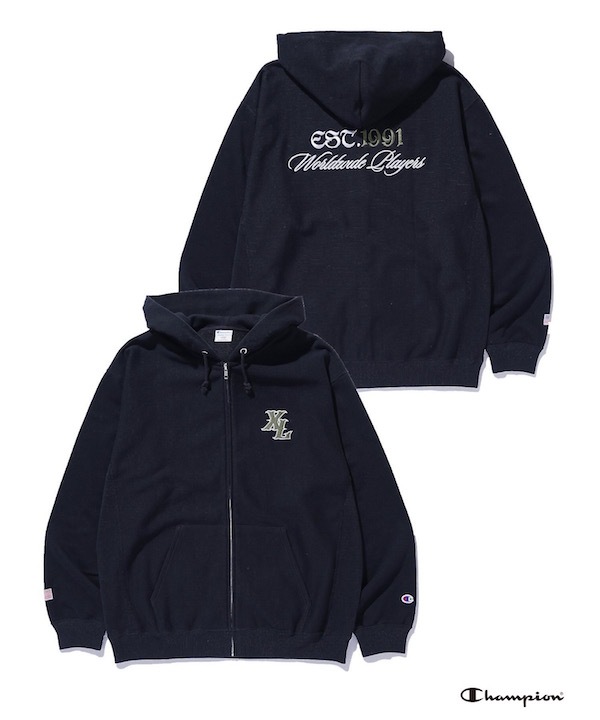 XLARGE �������ȥ�顼�� XLARGE x Champion ZIPUP HOODED SWEATSHIRT