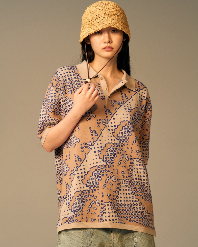 Diaspora skateboards �ǥ������ݥ� Brushed Terrain Knit Polo