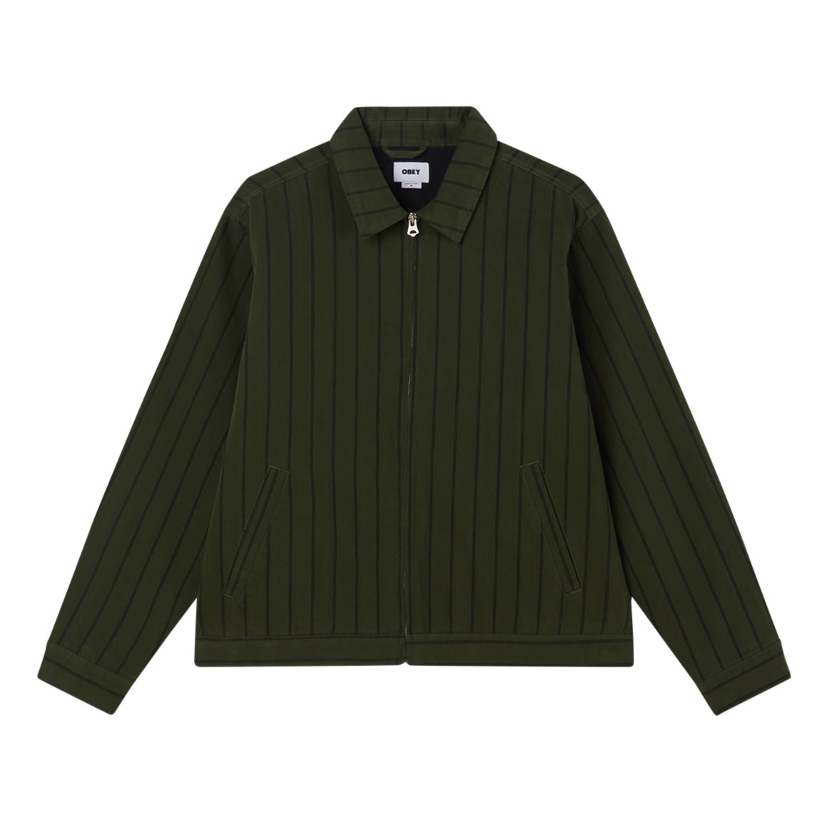 OBEY ٥ Stripe Zip Up Jacket
