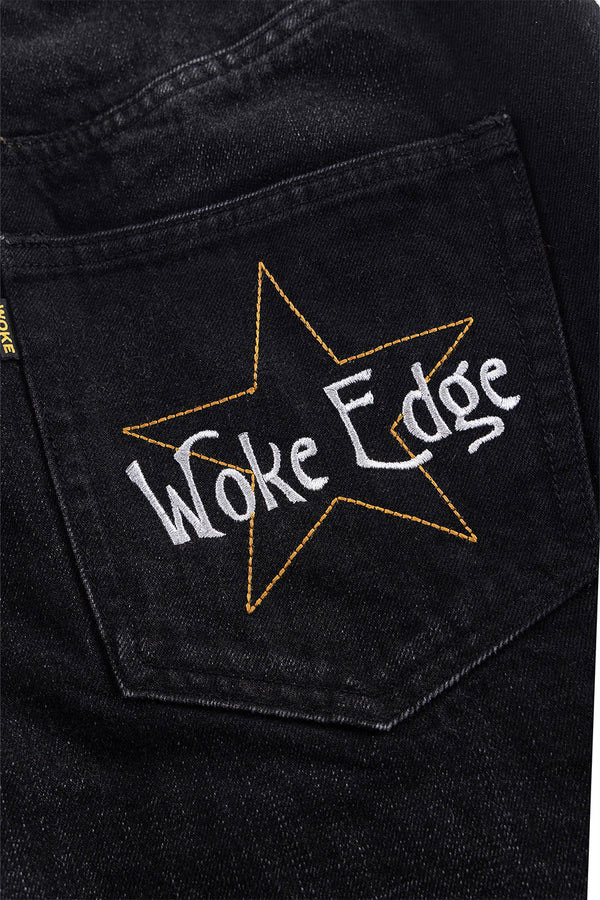 WOKE EDGE �����������å� Star Logo Selvedge Denim