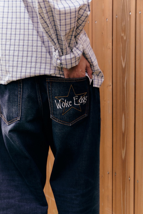 WOKE EDGE �����������å� Star Logo Selvedge Denim