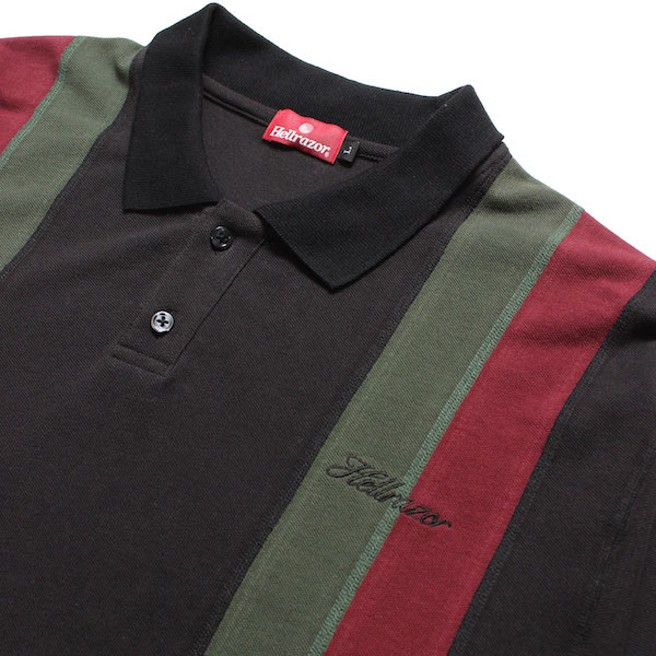 Hellrazor إ쥤 DOUBLE STRIPED POLO SHIRT