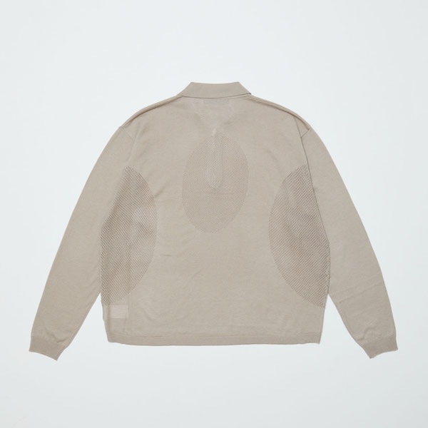 BAL �Х� VENTILATION MESH KNIT ZIP POLO LS