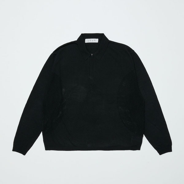 BAL �Х� VENTILATION MESH KNIT ZIP POLO LS