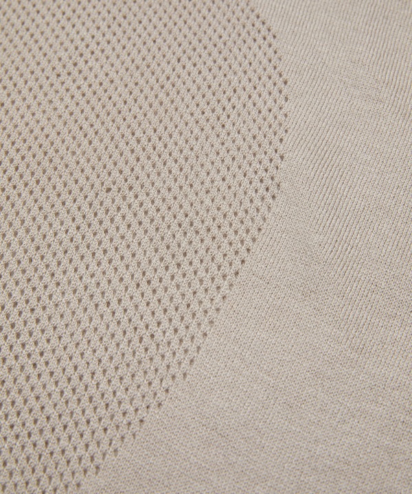 BAL �Х� VENTILATION MESH KNIT ZIP POLO LS