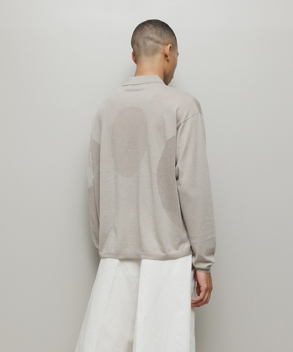 BAL �Х� VENTILATION MESH KNIT ZIP POLO LS