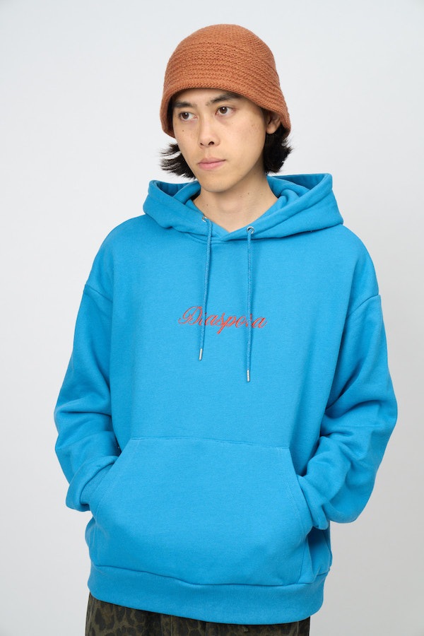 Diaspora skateboards �ǥ������ݥ� Script Logo Hooded Sweatshirt