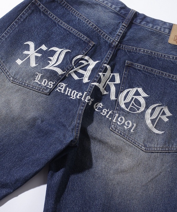 XLARGE ȥ顼 OLD ENGLISH BAGGY DENIM PANTS