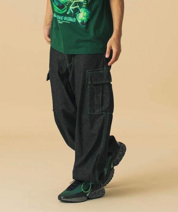 XLARGE �������ȥ�顼�� COLOR STITCHED DENIM CARGO PANTS