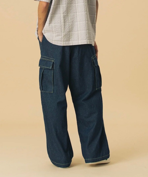 XLARGE �������ȥ�顼�� COLOR STITCHED DENIM CARGO PANTS