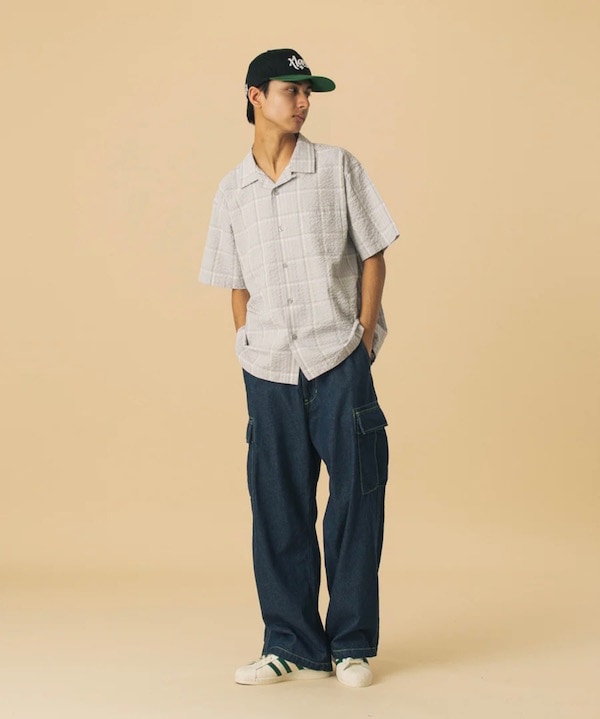 XLARGE �������ȥ�顼�� COLOR STITCHED DENIM CARGO PANTS