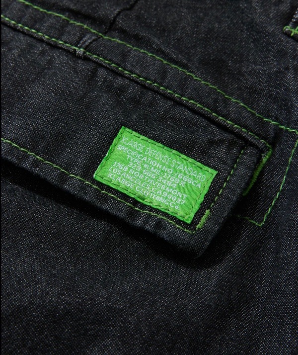 XLARGE �������ȥ�顼�� COLOR STITCHED DENIM CARGO PANTS