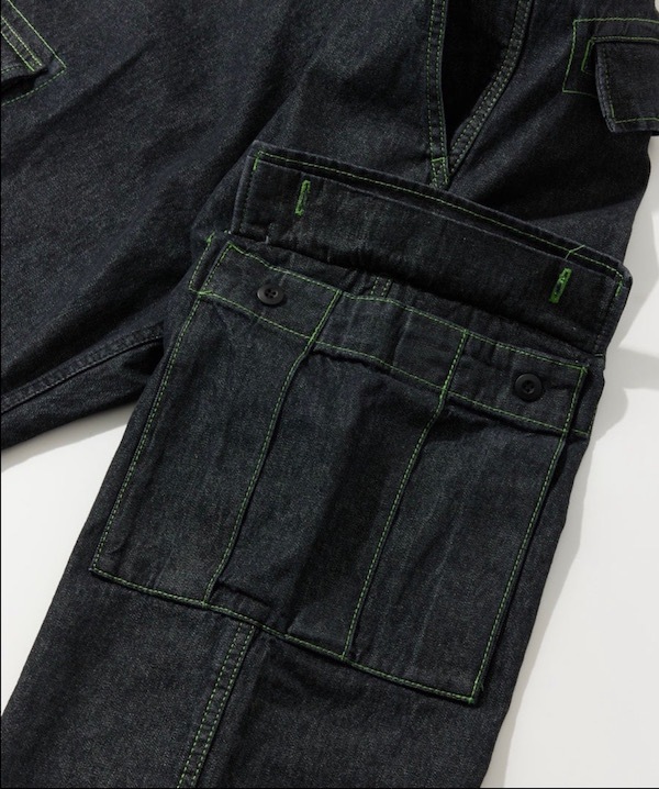 XLARGE �������ȥ�顼�� COLOR STITCHED DENIM CARGO PANTS