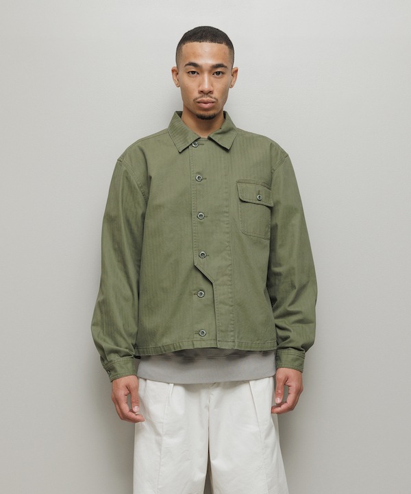 BAL �Х� CREW HERRINGBONE OVER SHIRT
