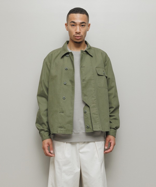 BAL �Х� CREW HERRINGBONE OVER SHIRT