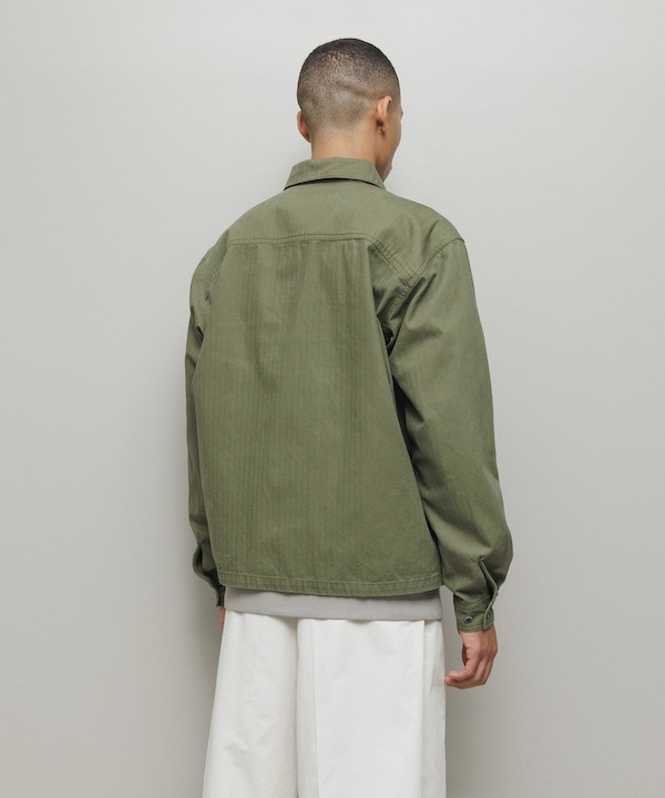 BAL �Х� CREW HERRINGBONE OVER SHIRT
