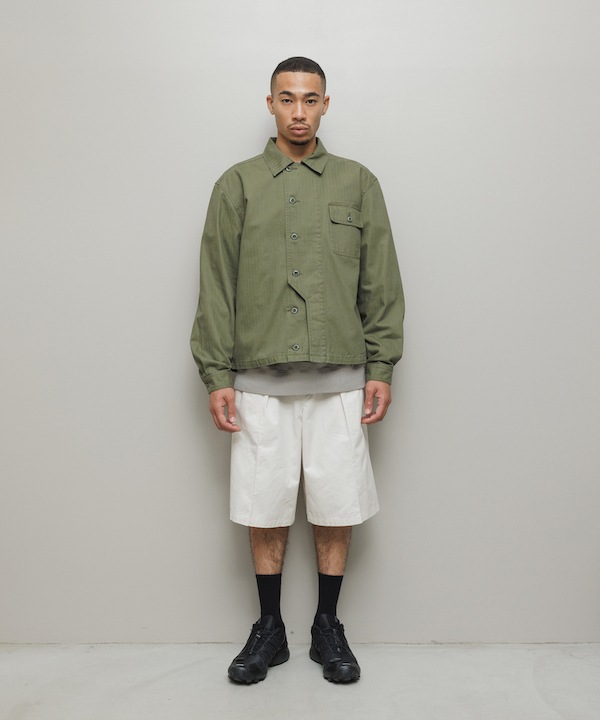 BAL �Х� CREW HERRINGBONE OVER SHIRT