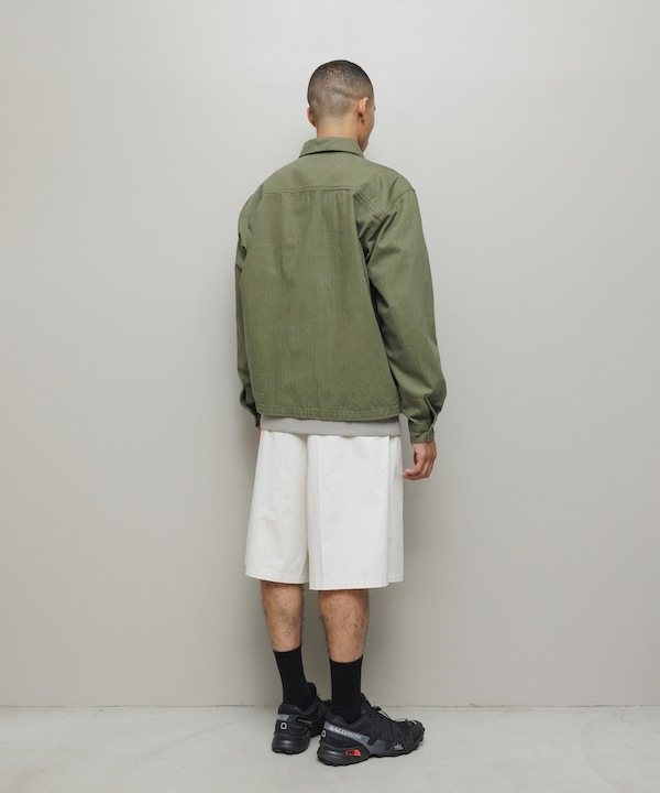 BAL �Х� CREW HERRINGBONE OVER SHIRT