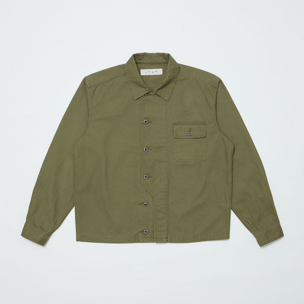 BAL �Х� CREW HERRINGBONE OVER SHIRT