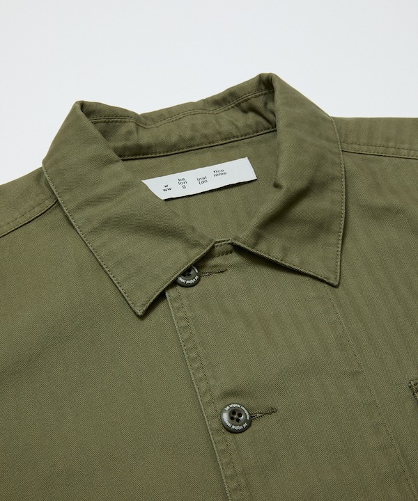 BAL �Х� CREW HERRINGBONE OVER SHIRT