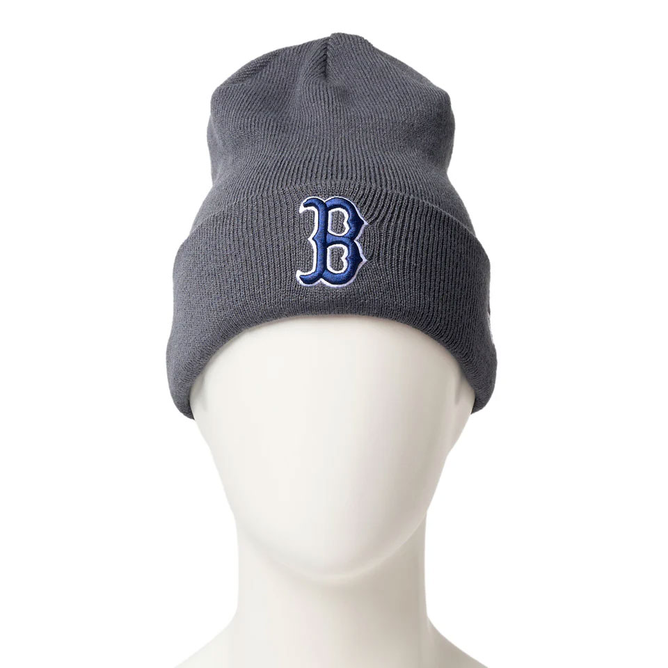 NEW ERA ˥塼 Basic Cuff Knit MLB Team Logo Boston Red Sox Charcoal