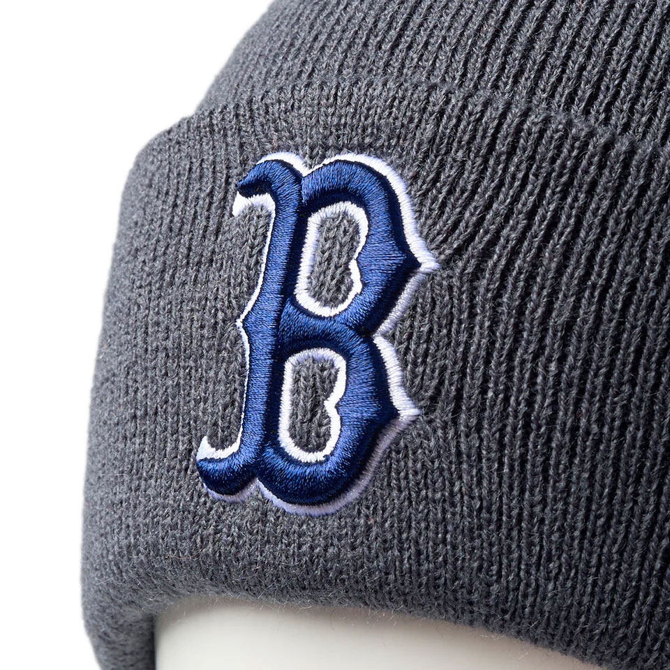 NEW ERA ˥塼 Basic Cuff Knit MLB Team Logo Boston Red Sox Charcoal
