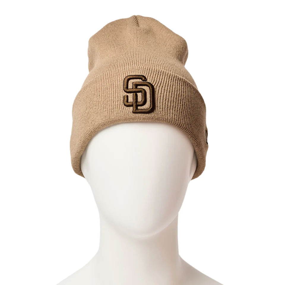 NEW ERA �˥塼���� Basic Cuff Knit MLB Team Logo San Diego Padres Beige