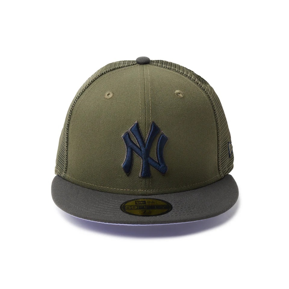 NEW ERA �˥塼���� 59FIFTY Trucker Newyork Yankees Hydrangea New Olive/Dark Pewter Visor