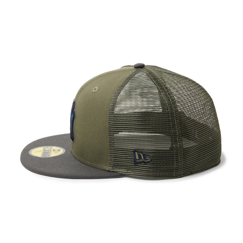 NEW ERA �˥塼���� 59FIFTY Trucker Newyork Yankees Hydrangea New Olive/Dark Pewter Visor