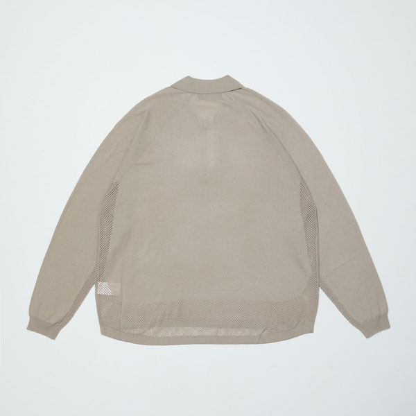 BAL �Х� VENTILATION MESH KNIT ZIP POLO LS