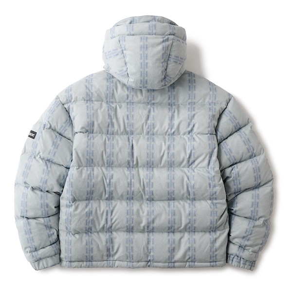 Hellrazor إ쥤 H CHAIN SUEDE HOODED DOWN JACKET