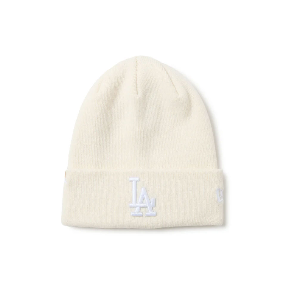 NEW ERA ˥塼 Basic Cuff Knit MLB Tonal Logo Los Angeles Dodgers Off White