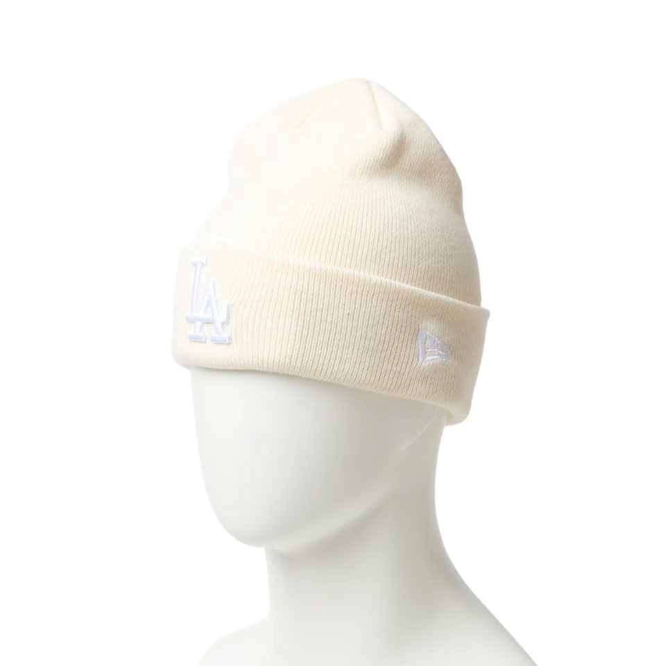 NEW ERA ˥塼 Basic Cuff Knit MLB Tonal Logo Los Angeles Dodgers Off White