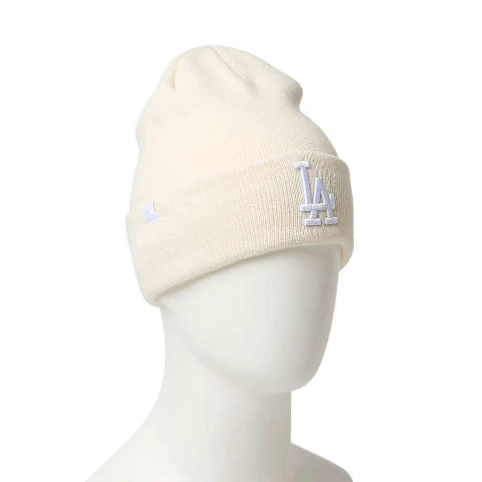 NEW ERA ˥塼 Basic Cuff Knit MLB Tonal Logo Los Angeles Dodgers Off White